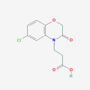 3-(6-Chloro-2H-1,4-benzoxazin-3(4H)-one-4-yl)propionic Acid图片