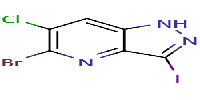 5-bromo-6-chloro-3-iodo-1H-pyrazolo[4,3-b]pyridine图片