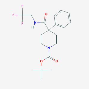 tert-butyl 4-phenyl-4-[(2,2,2-trifluoroethyl)carbamoyl]piperidine-1-carboxylate图片