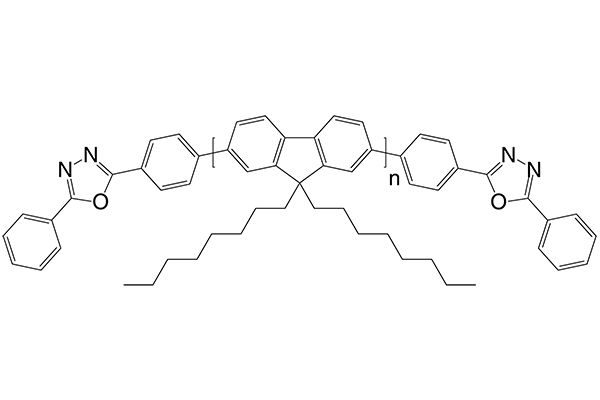 Poly[9,9-dioctylfluorenyl-2,7-diyl] end capped with 2,5-diphenyl-1,2,4-oxadiazole图片